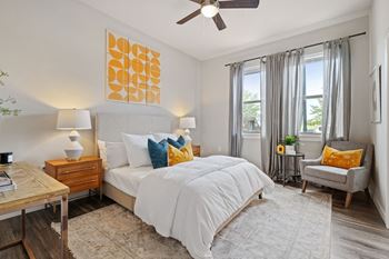 Ceiling fans in living rooms & bedrooms